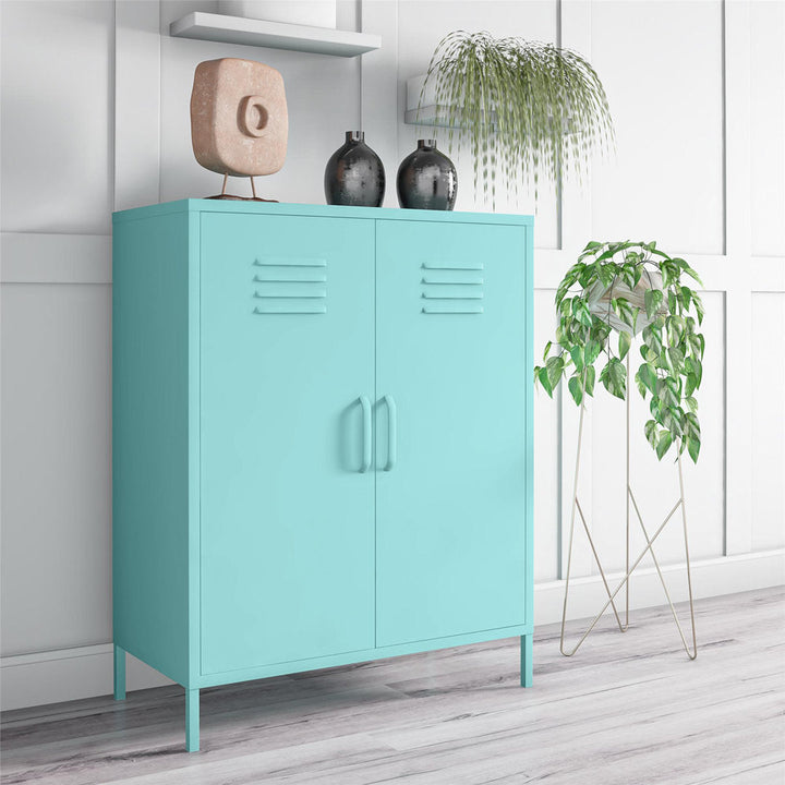 Cache 2 - Door Metal Accent Cabinet Novogratz Color: Mint