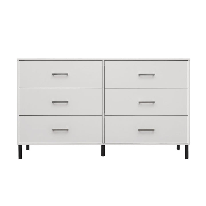 Alexei 6 Drawer 58.5" W Double Dresser Zipcode Design™ Color: White