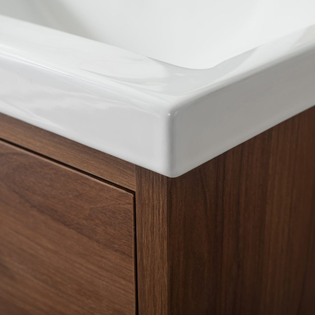 Binford 30" Single Bathroom Vanity Set Mercury Row® Base Finish: Walnut