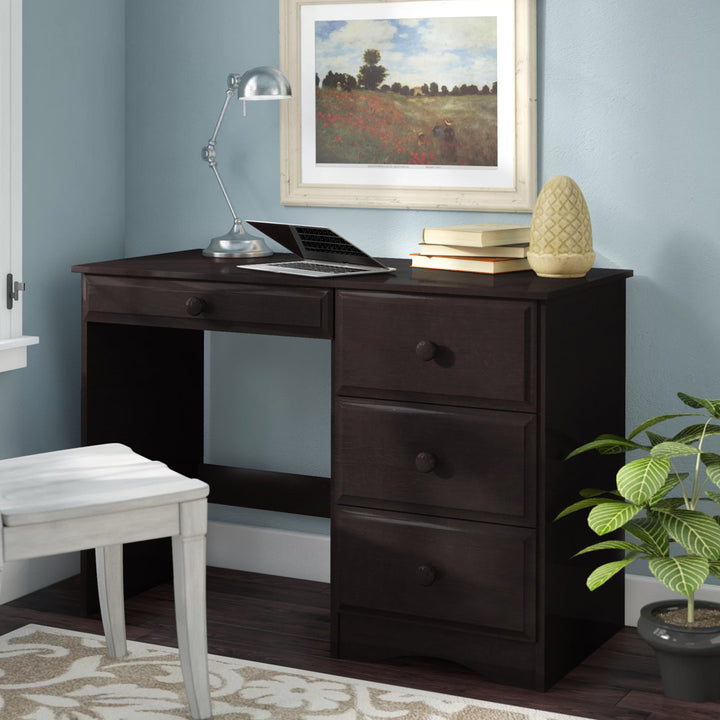 Kellie Writing Desk Three Posts™ Baby & Kids Finish: Cappuccino