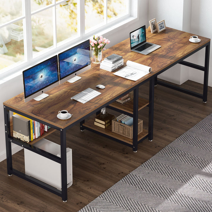 Rigueiro Desk 17 Stories Color (Top/Frame): Brown/Black