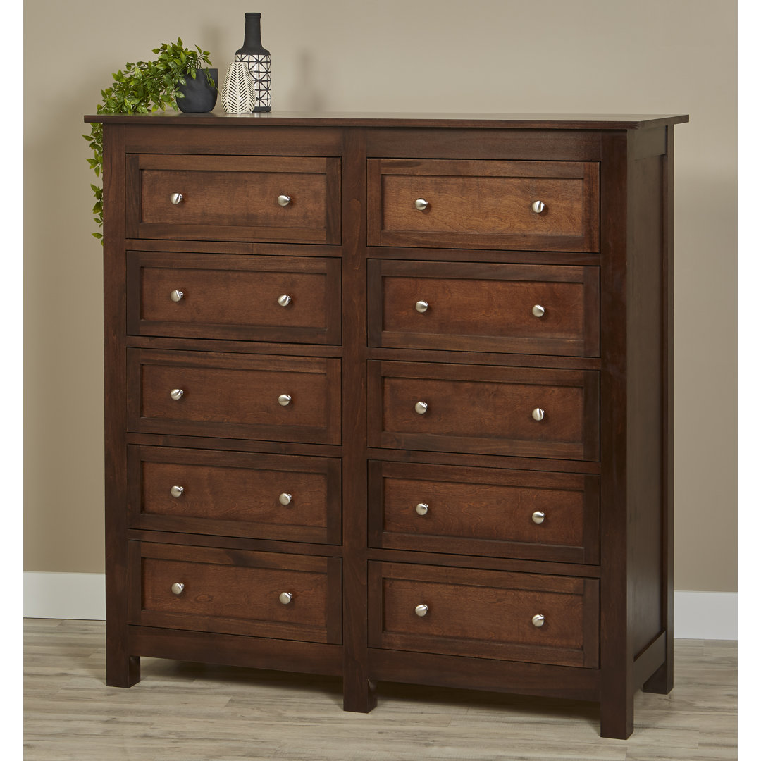 Bulter Mule 10 Drawer Chest Darby Home Co Color: Dark Brown