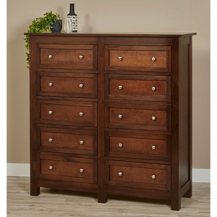 Bulter Mule 10 Drawer Chest Darby Home Co Color: Dark Brown