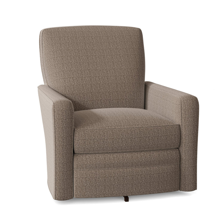 Idana 32" Wide Swivel Armchair Birch Lane™ Body Fabric: Beantown 41 Taupe Performance Chenille, Arm Covers: Yes