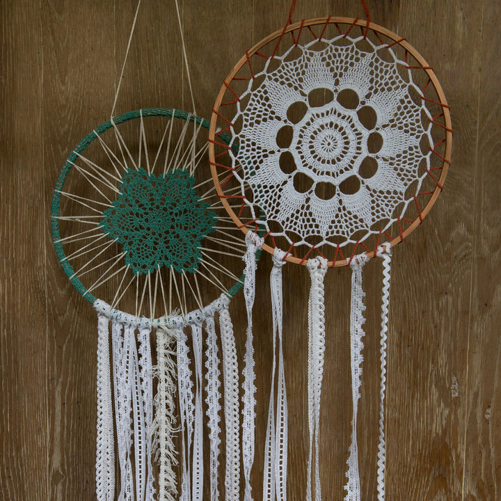 Crochet Dream Catcher Handcrafted Wall Décor Bungalow Rose