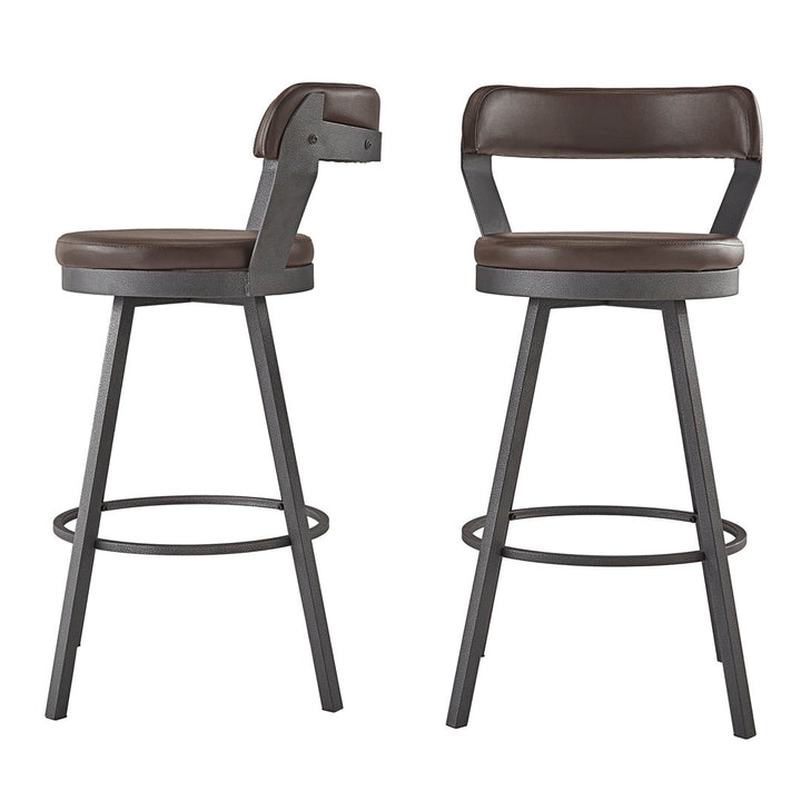 Berrin Bar & Counter Stool (Set of 2) Trent Austin Design® Upholstery: Brown, Seat Height: Bar Stool (30.3" Seat Height)