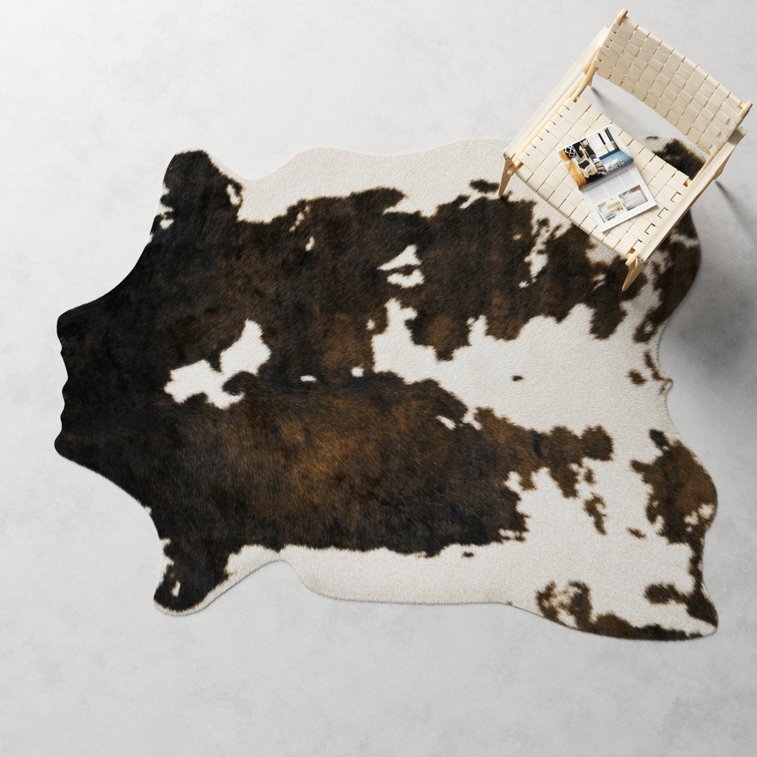 Epic Faux Cowhide Beige/Brown Area Rug AllModern Rug Size: Novelty 5' x 6'6"