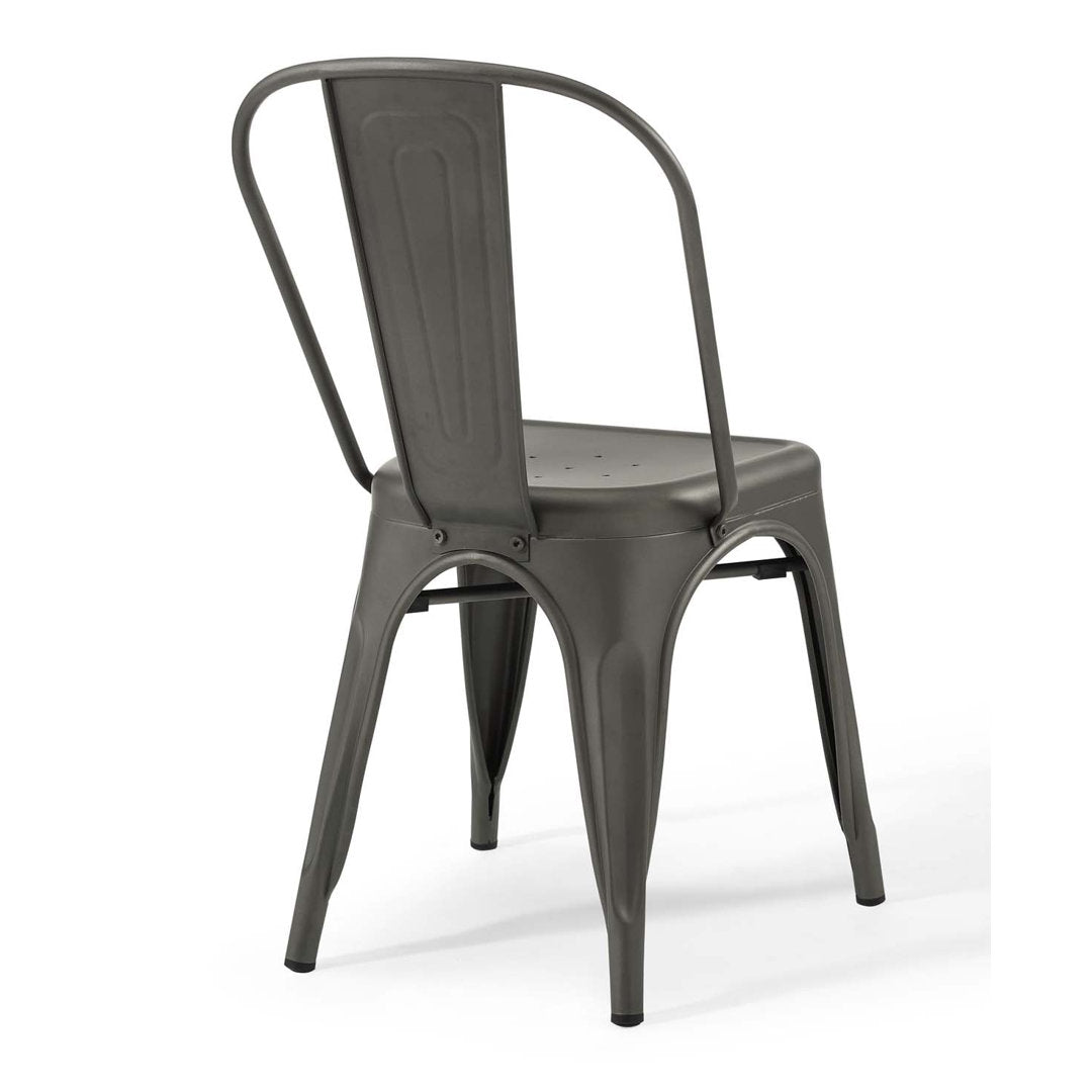 Promenade Bistro Dining Side Chair by Modway (Set of 2) Modway Color: Gunmetal