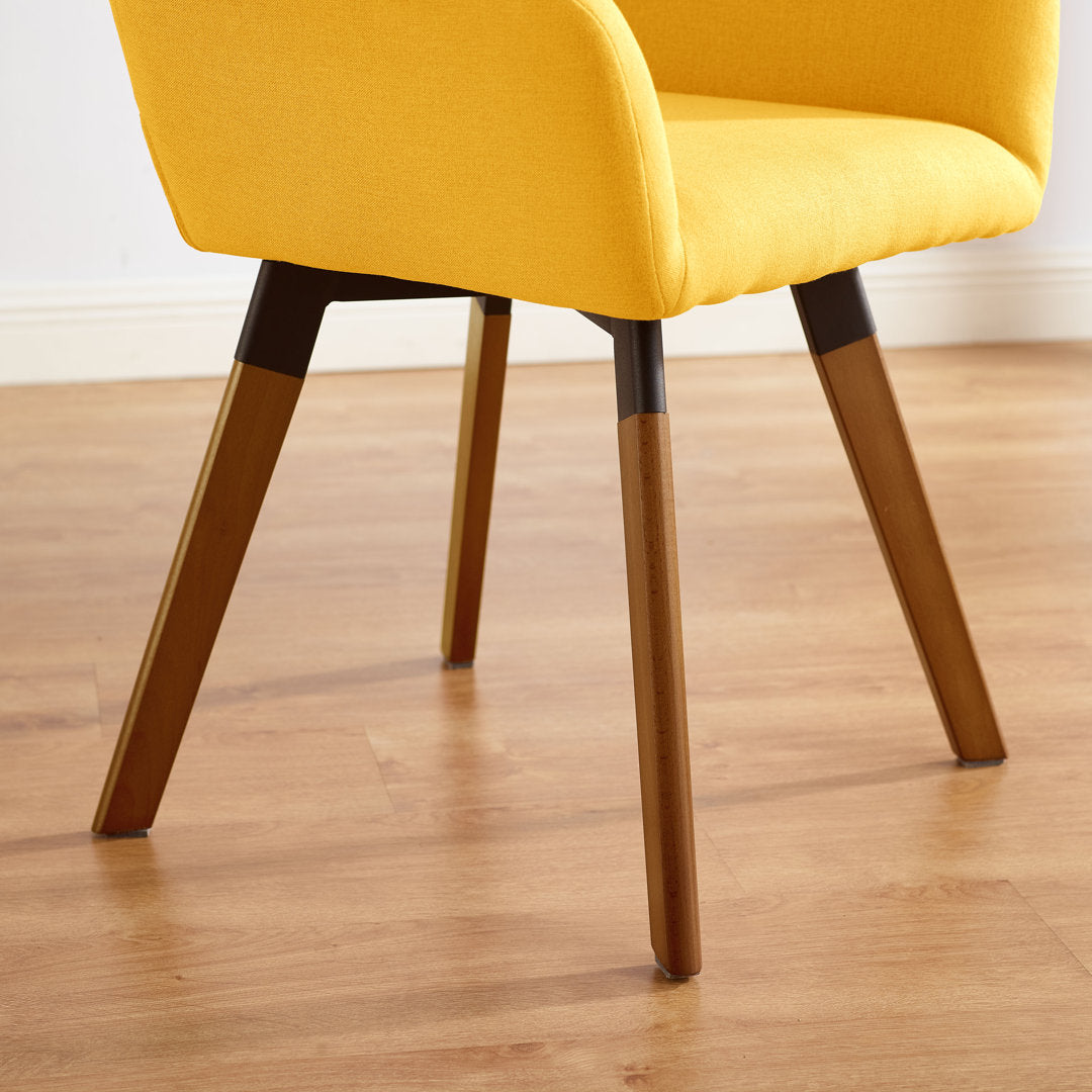Rayshawn 22.83" W Linen Swivel dining chairs (Set of 2) Wade Logan® Upholstery Color: Yellow Linen