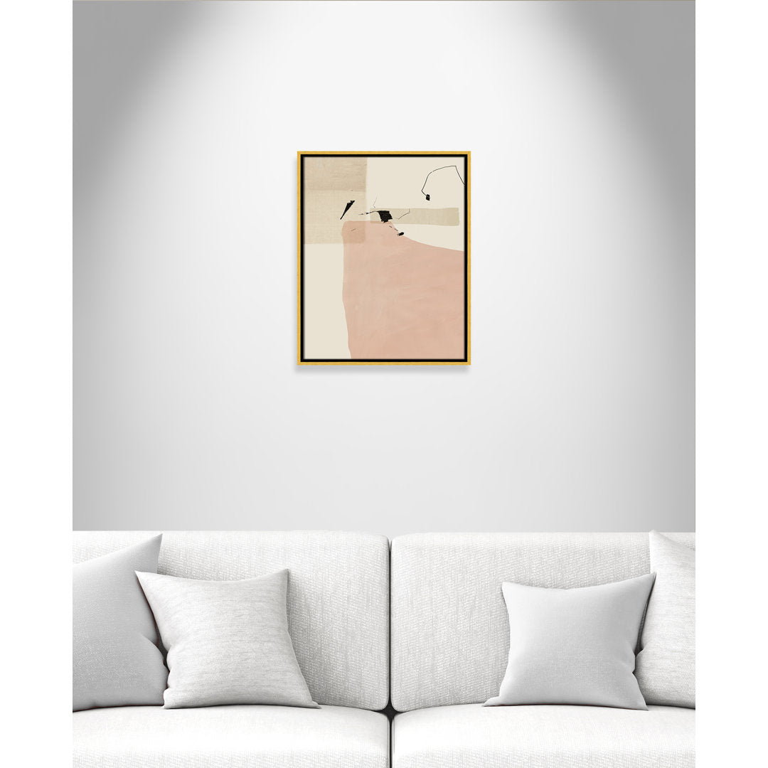 Soft Tempo - Floater Frame Painting on Canvas Joss & Main Frame Color: Gold Framed Size: 21.5" H x 17.5" W