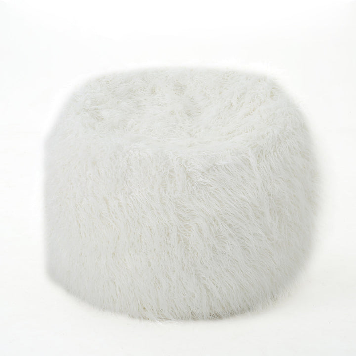 Large Classic Bean Bag Mercer41 Fabric: White Polyester