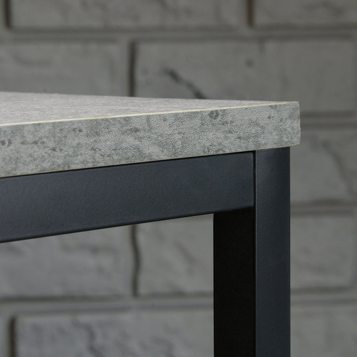 Arturs 41.5" Console Table 17 Stories Table Top Color: Faux Concrete