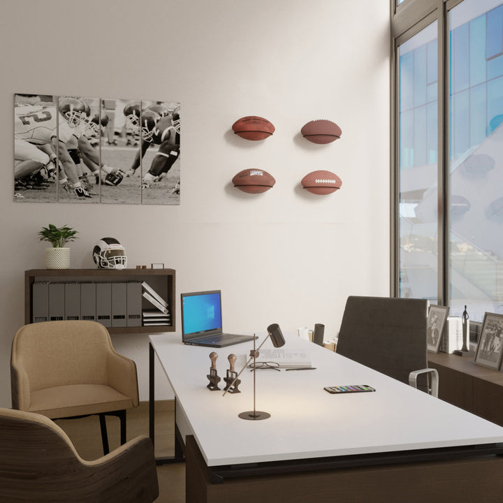 Ixelles Football Wall Mounted Sports Rack (Set of 2) Rebrilliant