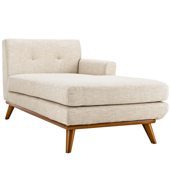 Modway Engage Chaise Modway Upholstery Color: Beige Polyester Blend Orientation: Right Hand Facing