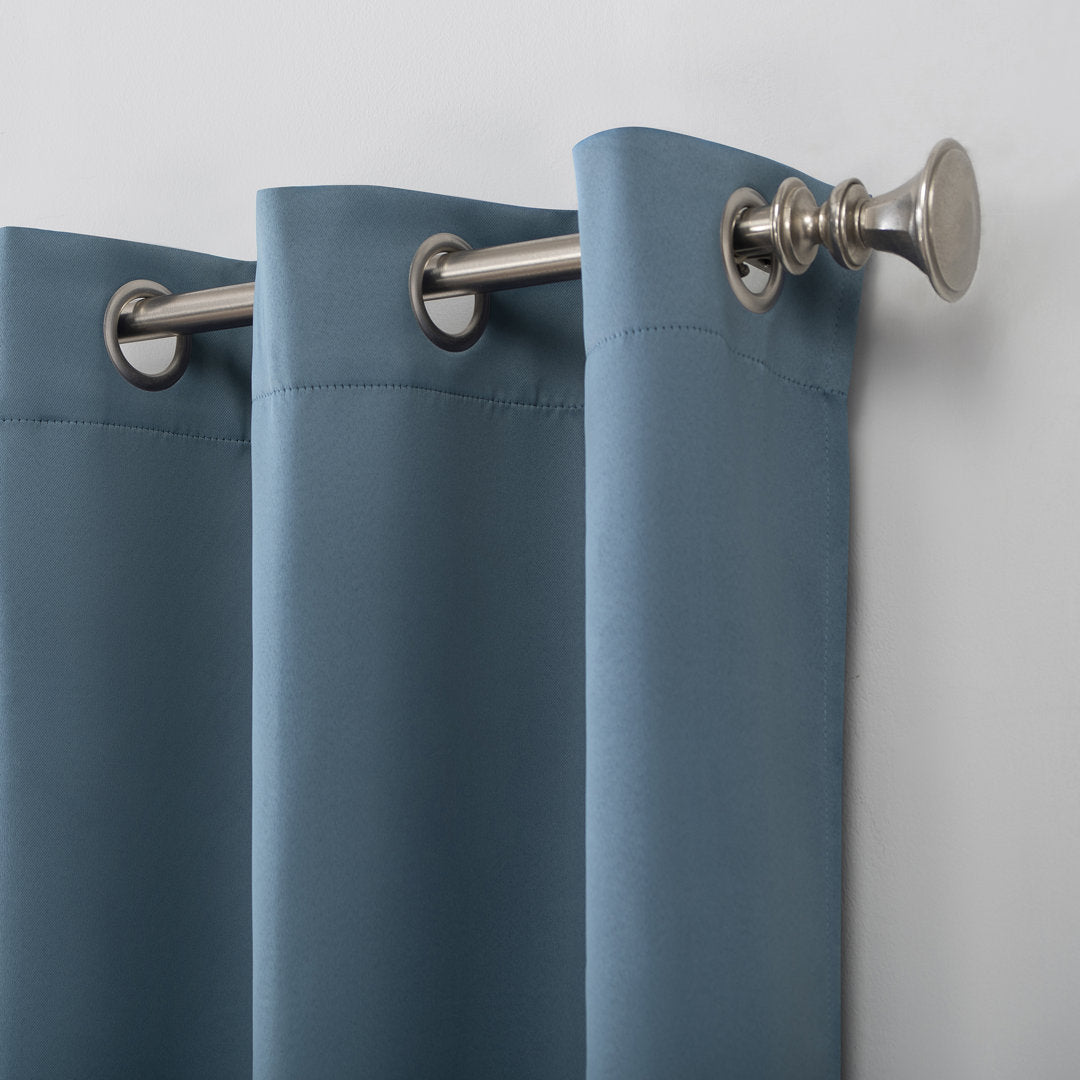 Wayfair Basics Blackout Grommet Curtain Panel Wayfair Basics® Curtain Color: Denim Blue Size per Panel: 40" W x 84" L