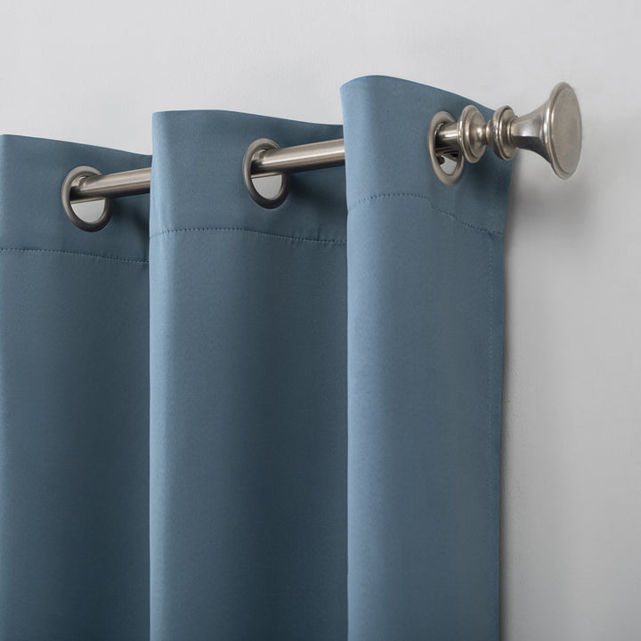 Wayfair Basics Blackout Grommet Curtain Panel Wayfair Basics® Curtain Color: Denim Blue Size per Panel: 40" W x 84" L