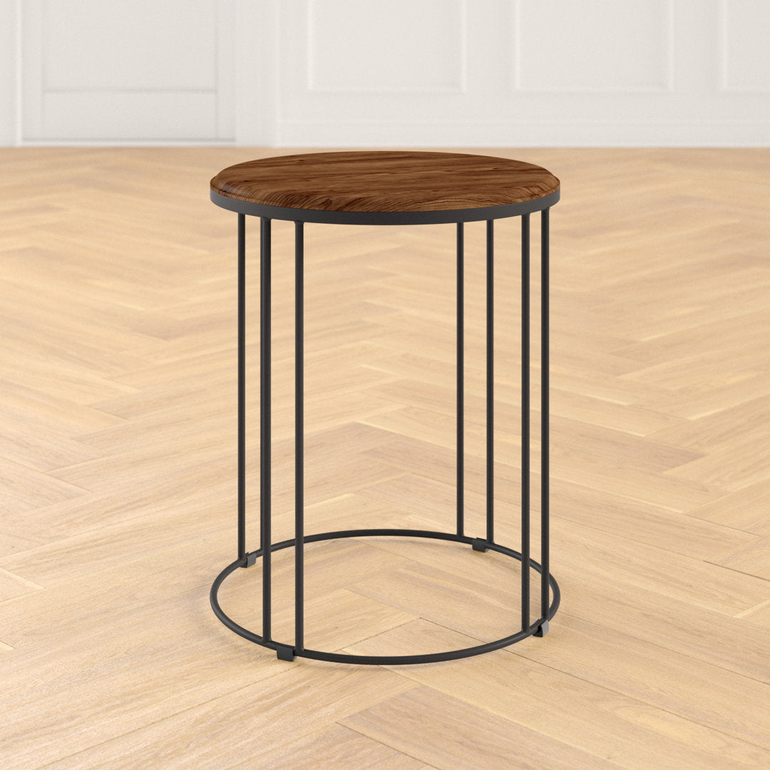 Abraxas Solid Wood Frame End Table Sand & Stable™