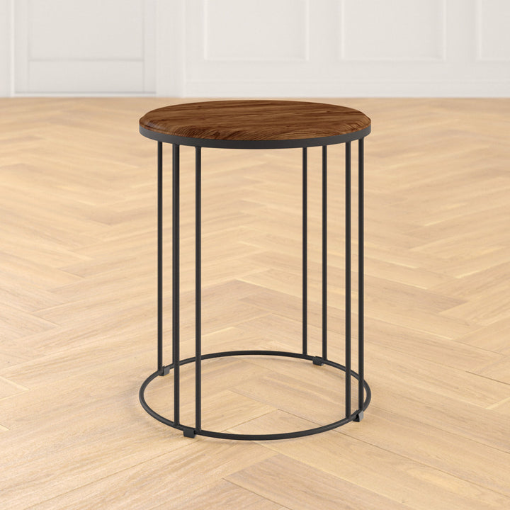 Abraxas Solid Wood Frame End Table Sand & Stable™