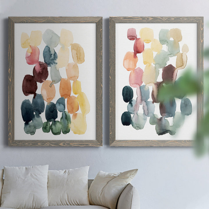 Desert Stones I - 2 Piece Picture Frame Painting Set on Canvas Wade Logan® Size: 43.5" H x 31.5" W x 1" D" Format: Gray Framed Canvas
