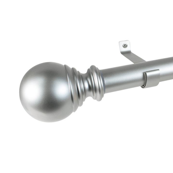 Inman Metal Adjustable Single Curtain Rod Winston Porter Size: 72" - 144" W Finish: Silver