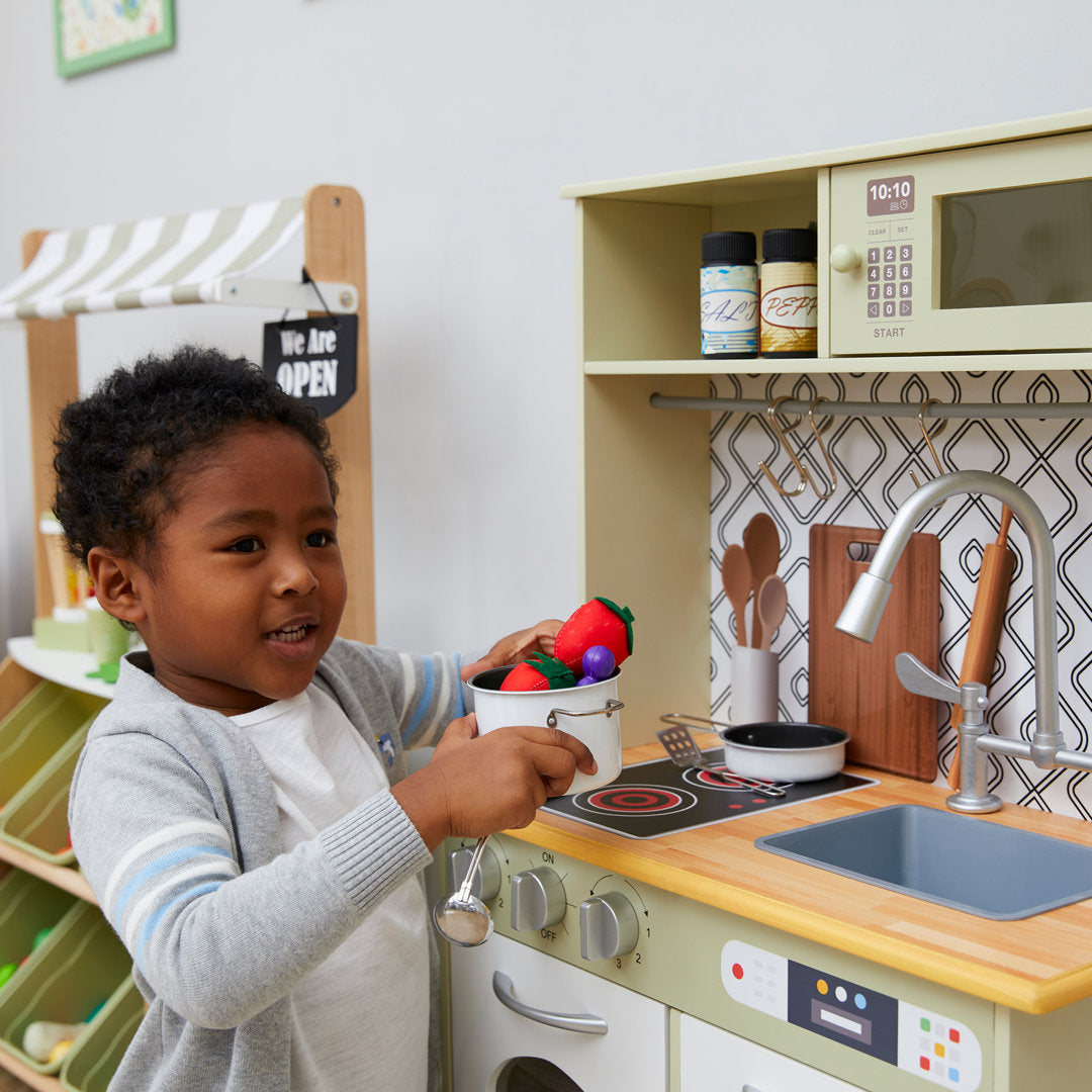 Teamson Kids Little Chef Boston Wooden Play Kitchen Teamson Kids Color: Beige