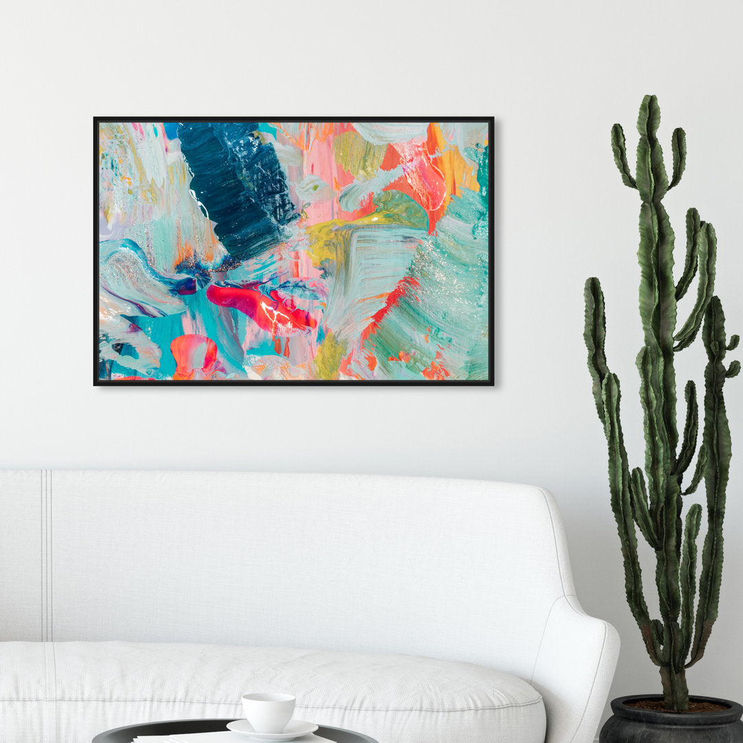Abstract That Love Feeling - Graphic Art on Canvas Oliver Gal Prints Size: 20" H x 30" W Format: Black Framed Canvas