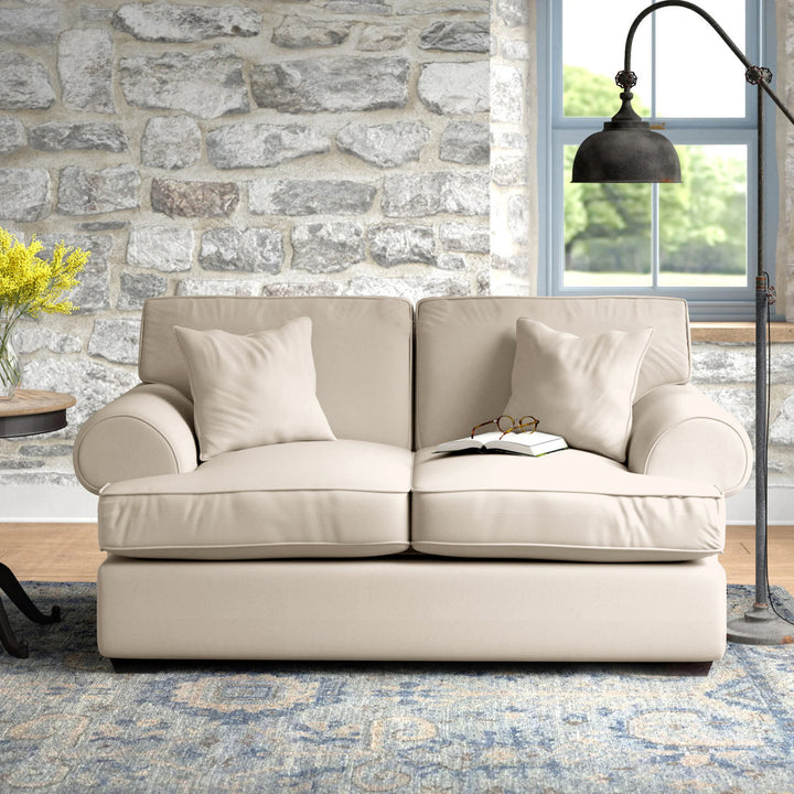 67" Recessed Arm Loveseat Birch Lane™ Fabric: Conversation Ivory Basketweave