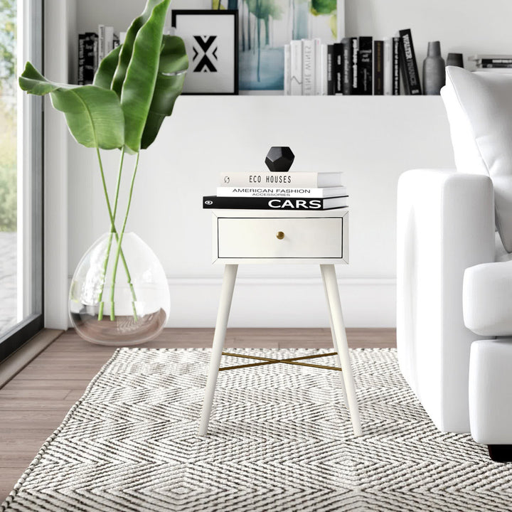 Chaya 1 Drawer Nightstand Mercury Row® Teen Color: White