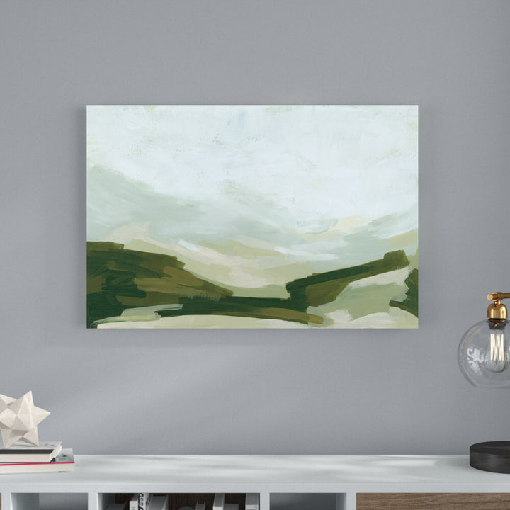 Valley Green II by June Erica Vess - Wrapped Canvas Painting Wrought Studio™ Size: 24" H x 36" W