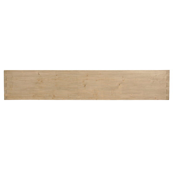 Lily's Living 98"l Weathered Natural Wood Indoor Waterfall Console Table W/Five Drawers, Home Office Furniture Lily's Living