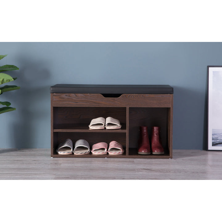 Shoe Storage Bench Latitude Run® Color: Brown
