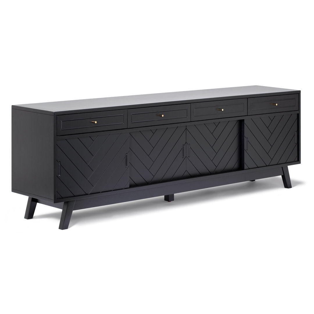 Anja 79'' Media Console AllModern Color: Black