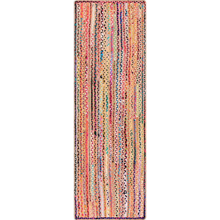 Lovetto Bohemian Handmade Braided Red Rug Bungalow Rose Rug Size: Runner 2'6" x 8'