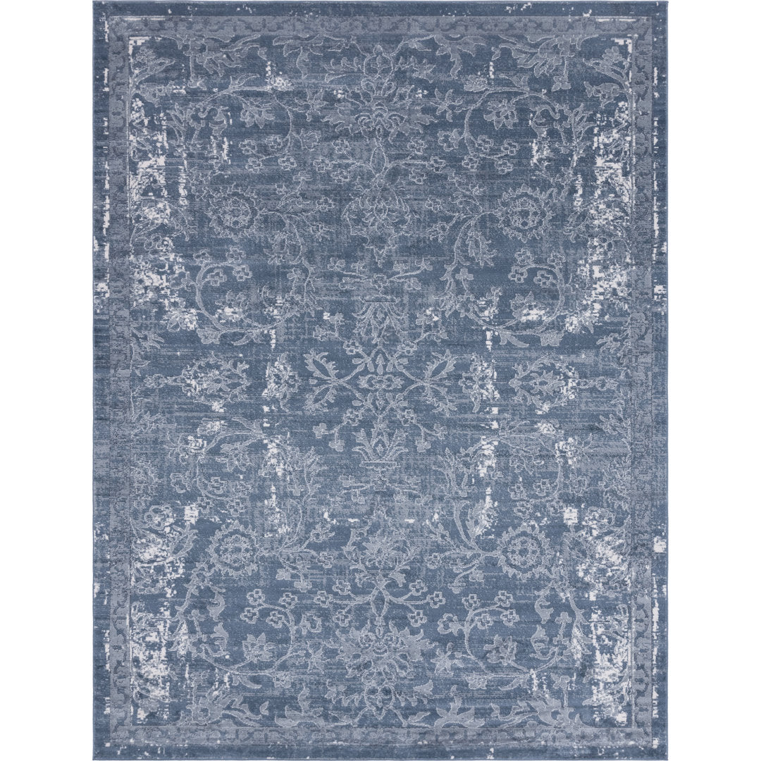 Charters Towers Oriental Blue Area Rug Langley Street® Rug Size: Rectangle 9' x 12'