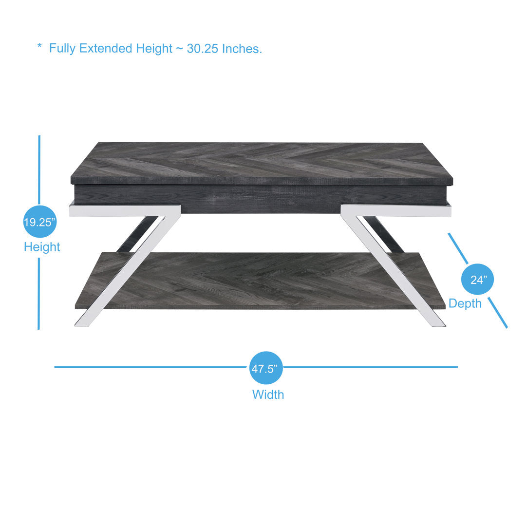 Adcock Lift Top Extendable Coffee Table with Storage Wade Logan®