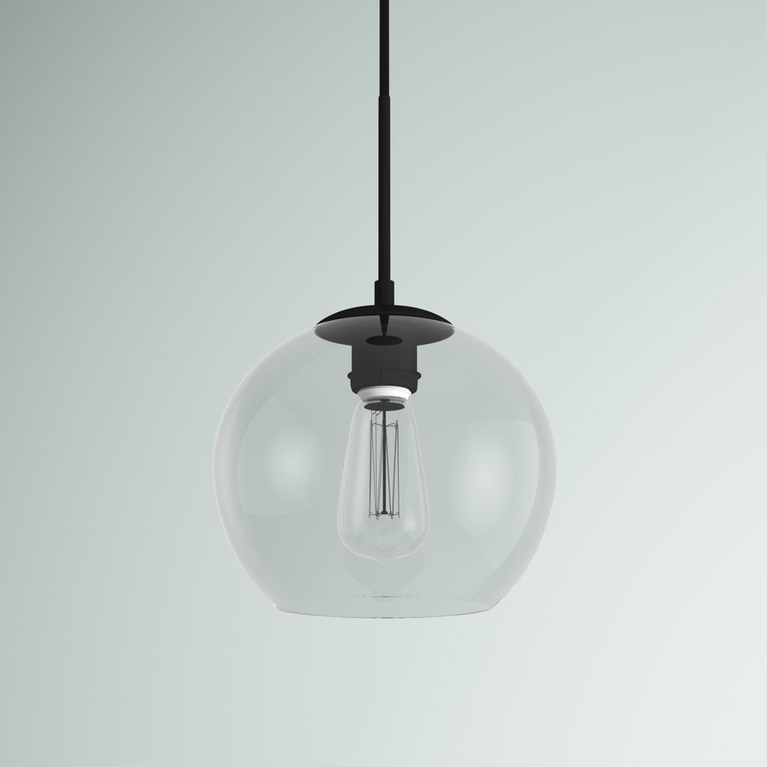 Snead 1 - Light Single Globe Pendant Mercury Row® Shade Color: Clear Size: 68" H x 7.9" W x 7.9" D Base Finish: Gold
