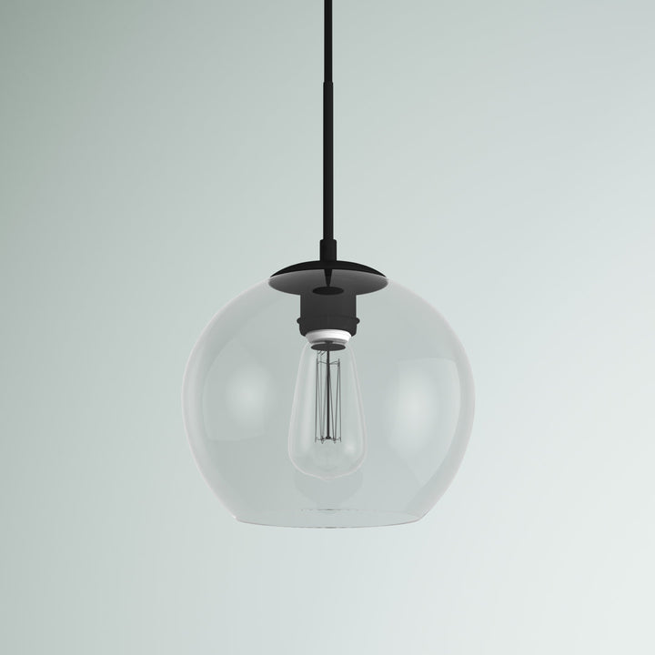 Snead 1 - Light Single Globe Pendant Mercury Row® Shade Color: Clear Size: 68" H x 7.9" W x 7.9" D Base Finish: Gold