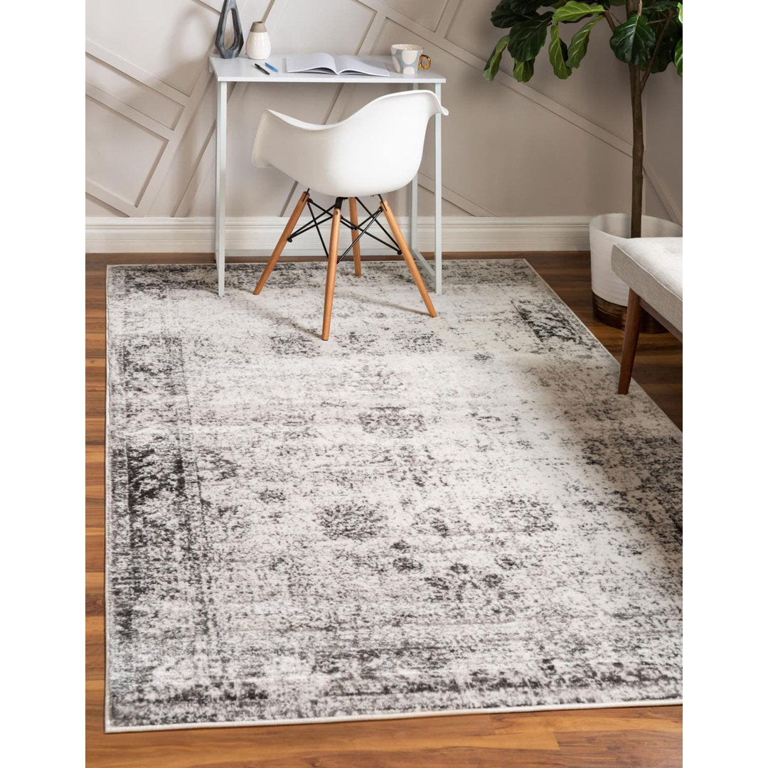 Brandt Floral Gray Area Rug Mistana™ Rug Size: Rectangle 4'1" x 6'1"