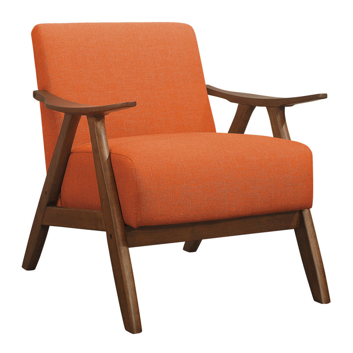 Hofstetter 72.39Cm Wide Polyester Armchair George Oliver Fabric: Orange Linen