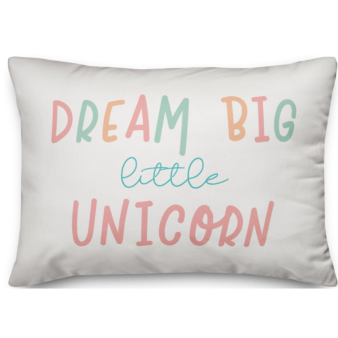 Dream Big Little Unicorn Lumbar Pillow Designs Direct Creative Group