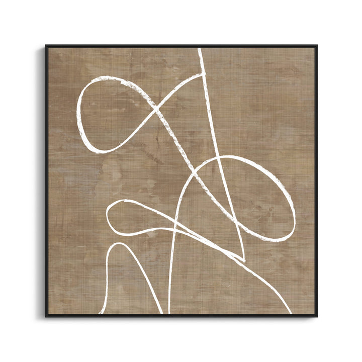 Swooping Lines - Floater Frame Painting on Canvas Joss & Main Size: 46.5" H x 46.5" W x 2" D Format: Black