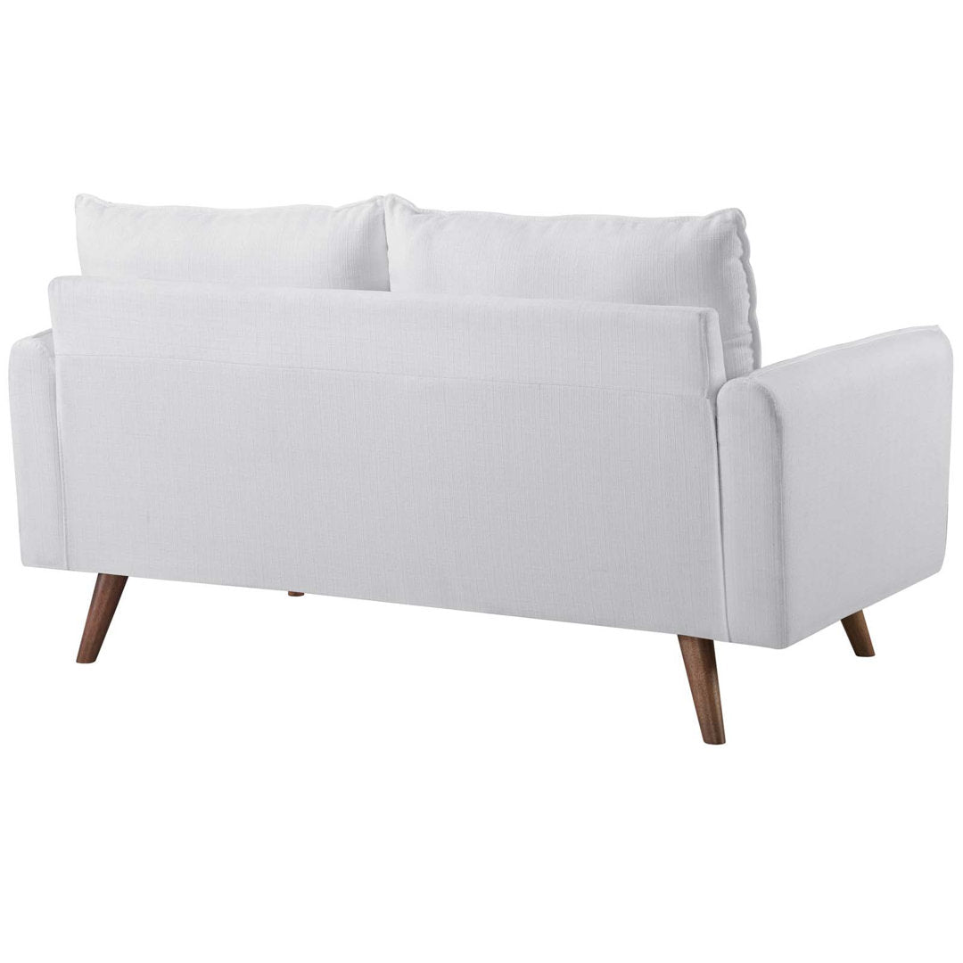 Modway Revive Upholstered Fabric Loveseat Modway Upholstery Color: White Polyester