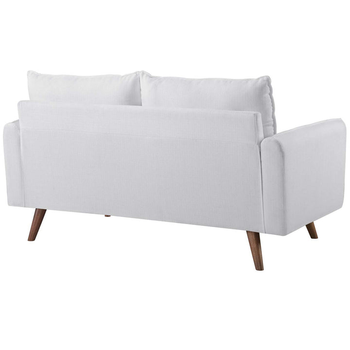 Modway Revive Upholstered Fabric Loveseat Modway Upholstery Color: White Polyester