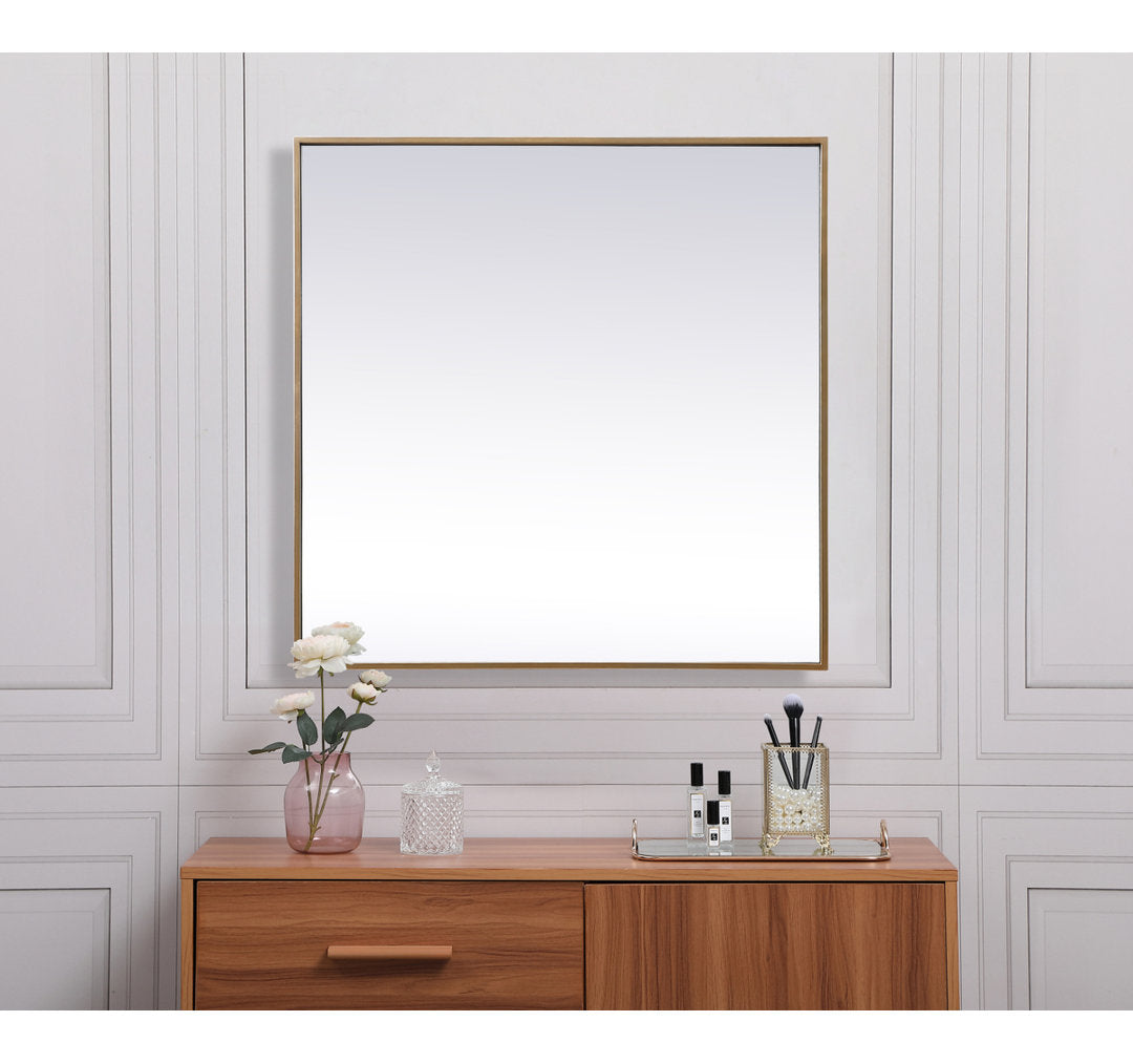 Valparaiso Accent Mirror Wade Logan® Size: 30"  x 30"  Finish: Brass