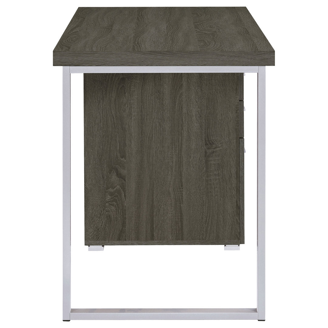 Kaitlyn Reversible Desk Wade Logan® Color: Weathered Gray