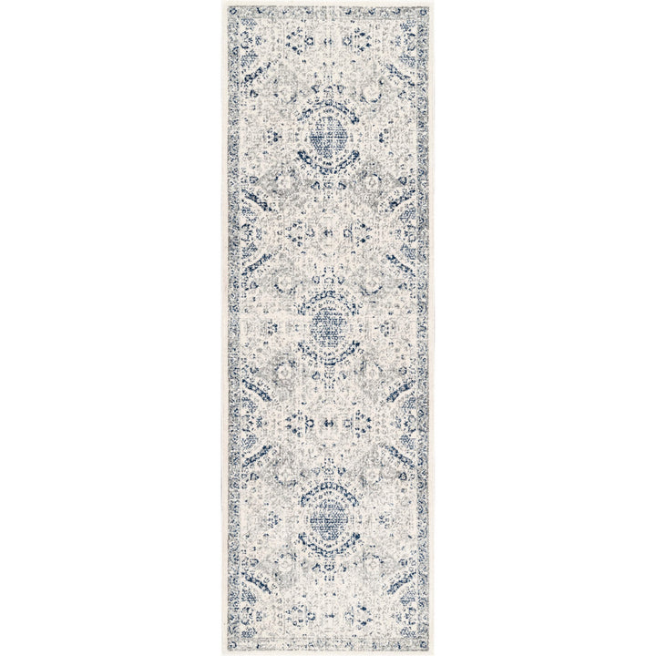 Kristine Power Loom Performance Oriental Blue Rug One Allium Way® Rug Size: Runner 2'6" x 10'