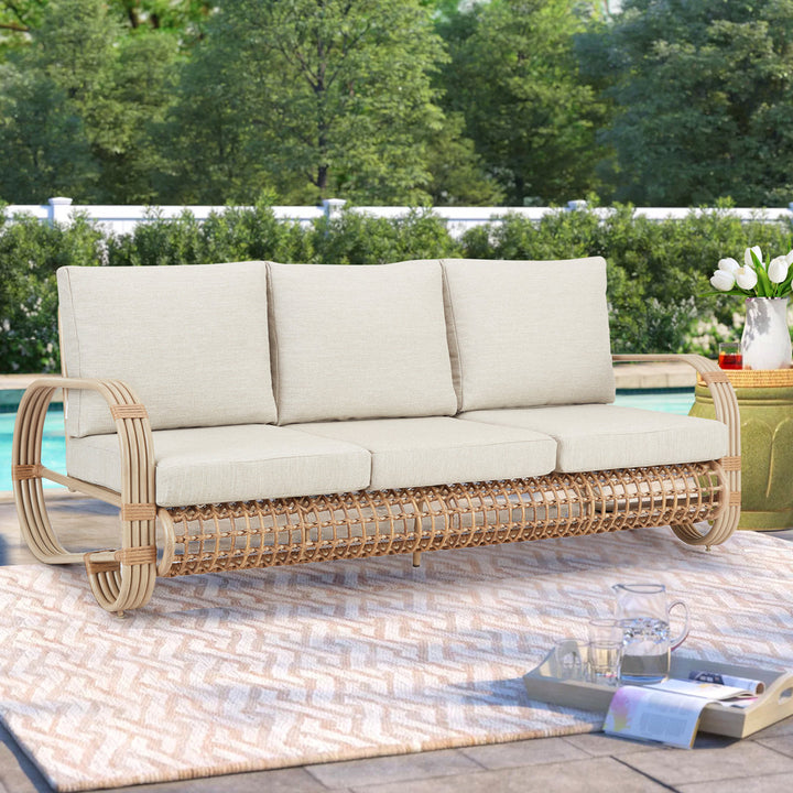 Pietra 78" Wide Outdoor Patio Sofa with Cushions Joss & Main