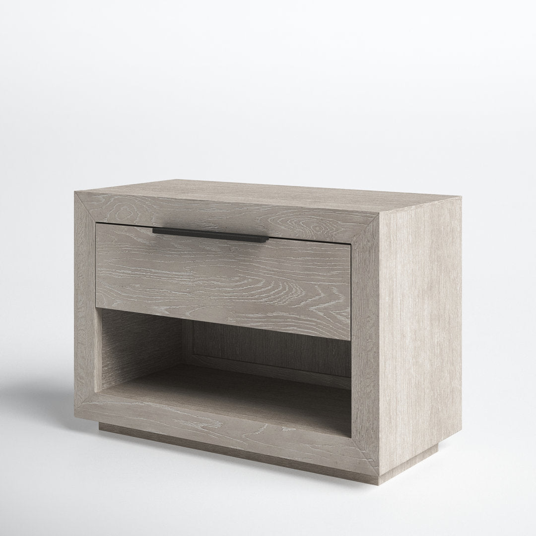 Aria 1 - Drawer Nightstand in Light Gray Joss & Main