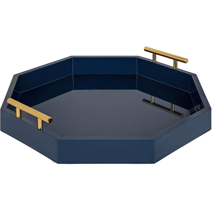 Norvan Ottoman/Coffee Table Tray Everly Quinn Color: Navy Blue