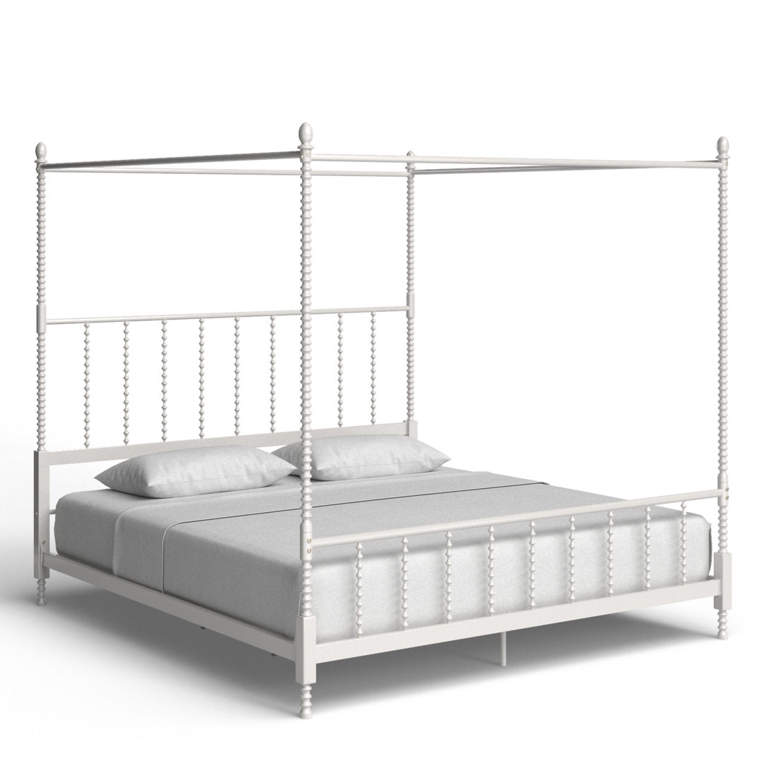 Frankie Low Profile Canopy Bed Kelly Clarkson Home Color: White Size: King
